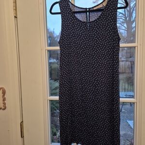 Expressions Navy and White Patterned Mini Dress